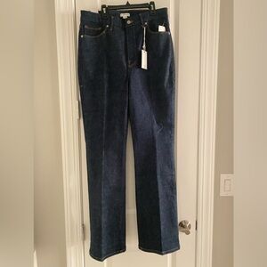 NWT Good American Size 6/28 Runs Large Deep Blue RN 151301 bootcut